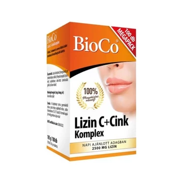Bioco Lizin C+Cink Komplex tabletta 100x