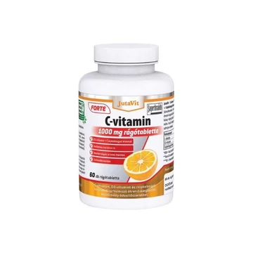 JutaVit C-vitamin 1000 mg +D3 Csipkeb.FORTE rágóta 60x