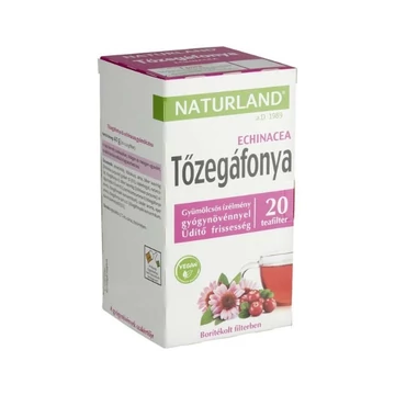 Naturland gyümölcstea Tőzegáfonyával és echinacea 20x2g