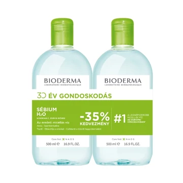 BIODERMA Sébium H2O mélytisztító zsíros bőrre DUO 2x500ml