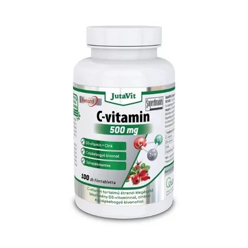 JutaVit C-vitamin 500 mg Csipkeb.+D3+Cink retard 100x