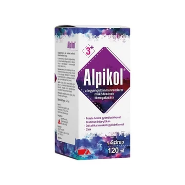 Alpikol gyógynövény cink szirup málna 120ml