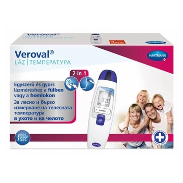 Fülhőmérő és homloklázmérő 2in1 VEROVAL