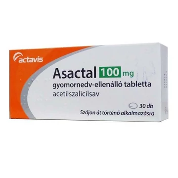 Asactal 100 mg gyomornedv-ellenálló tabletta 30x buborékcsomagolásban