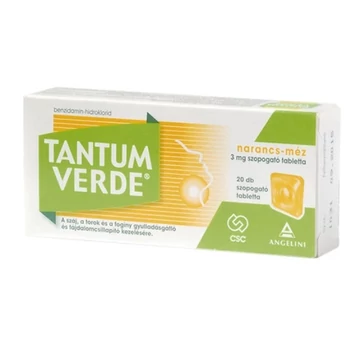 Tantum Verde narancs-méz 3mg szopogató tabletta 20x buborékcsomagolásban