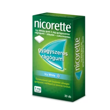 Nicorette Icy White 2mg gyógyszeres rágógumi 30x