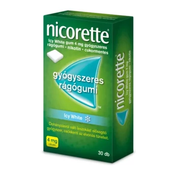 Nicorette Icy White 4mg gyógyszeres rágógumi 30x