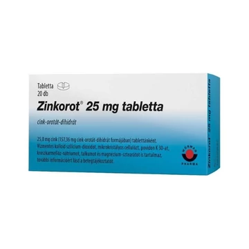 Zinkorot 25 mg tabletta 20x