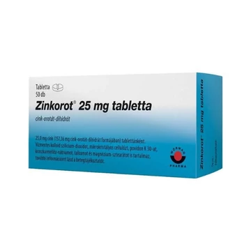 Zinkorot 25 mg tabletta 50x