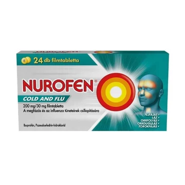 Nurofen Cold and Flu 200mg/30mg filmtabletta 24x