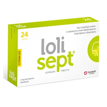 Lolisept 3 mg szopogató tabletta Citrom ízű 24x