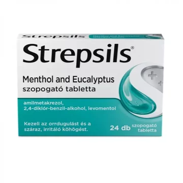 Strepsils Menthol and eucalyptus szopogató tabl. 24x