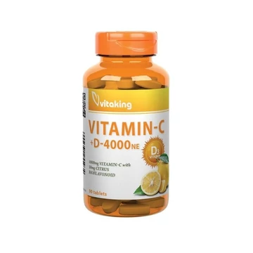 Vitaking C-vitamin 1000mg+D-vitamin 4000NE tabl. 90x