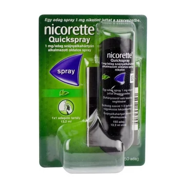 Nicorette Quickspray 1 mg/adag szájnyálk.alk.spray 1x1 adagoló tartály