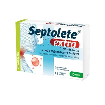 Septolete Extra 3mg/1mg szop.tabl. Citrom-Bodza 16x