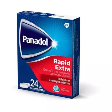 Panadol Rapid Extra 500mg/65mg filmtabletta/17 24x gyermekbiztos