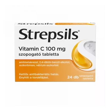 Strepsils Vitamin C 100 mg szopogató tabletta 24x