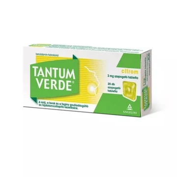 Tantum Verde citrom 3mg szopogatótabletta 20x buborékcsom.