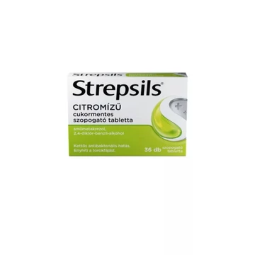 Strepsils citromízű cukormentes szopogató tabletta 36x