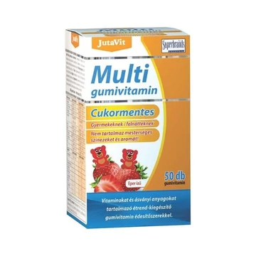 JutaVit Multivitamin gumi cukormentes eper ízű 50x