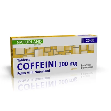 Tabl. coffeini 100mg FoNo VIII NATURLAND 20x