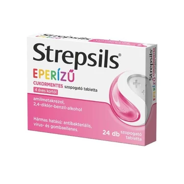 Strepsils eperízű cukormentes szopogató tabletta 24x