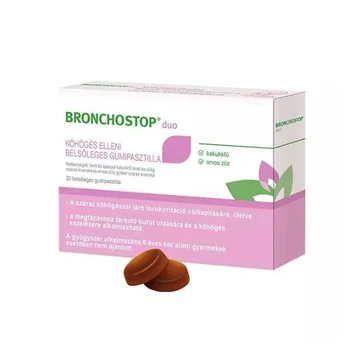 Bronchostop Duo gumipasztilla köhögés ellen 20x