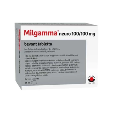 Milgamma neuro 100/100 mg bevont tabletta 30x