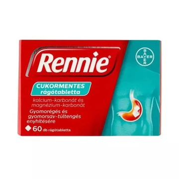 Rennie cukormentes rágótabletta 60x