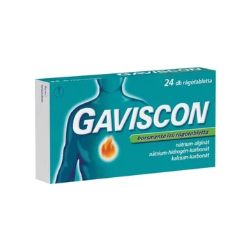 Gaviscon rágótabletta borsmenta ízű 24x