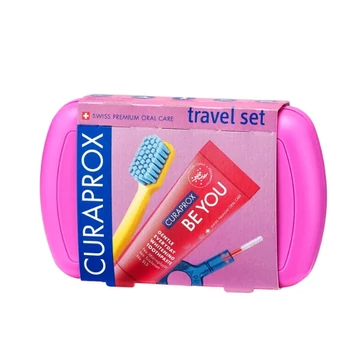 Curaprox Travel Set Utazó készlet pink 1x