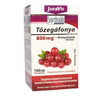 JutaVit Tőzegáfonya 800mg + aranyvessző kiv. tabl. 100x