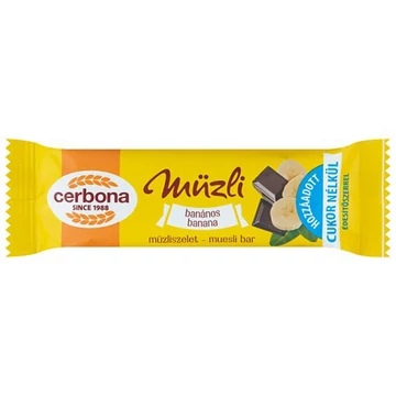 Cerbona banános-kakaós müzliszelet 20g