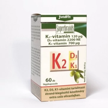 Jutavit K2+D3+K1 vitamin 60x