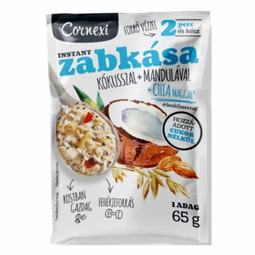 Cornexi zabkása Kókusszal Mandulával Chia maggal 55g
