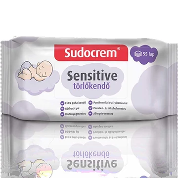 Sudocrem törlőkendő Sensitive 55x