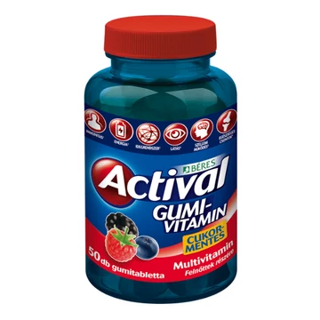 Béres Actival Gumivitamin felnőtteknek (cukomentes) 50x