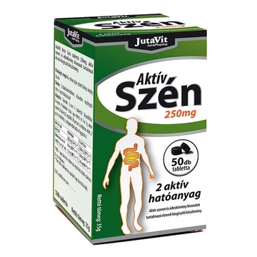 JutaVit Aktív szén 250 mg tabletta 50x