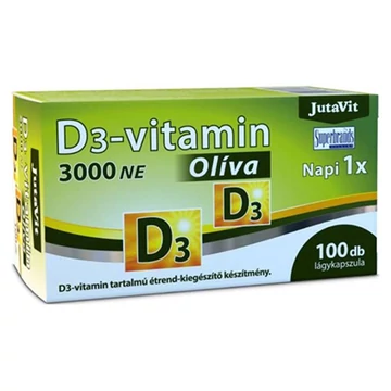 Jutavit D3-vitamin 3000NE Olíva kapszula 100x