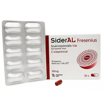 SiderAL Vas C vitaminnal kapszula 30x