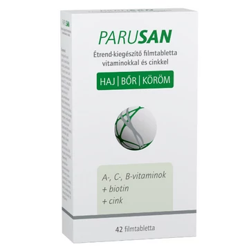 PARUSAN étrend-kiegészítő filmtabletta vitaminokkal és cinkkel 42x