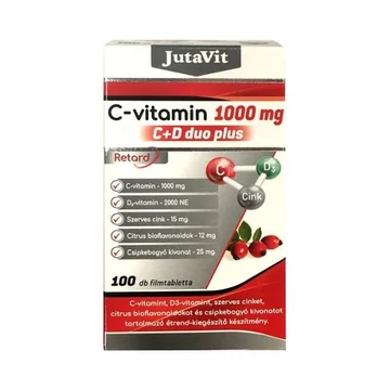JutaVit C-vitamin 1000mg C+D DUO Plus retard filmtabletta 100x
