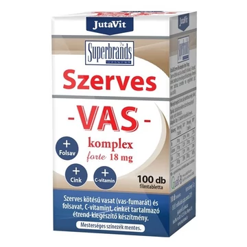 Jutavit Szerves Vas Komplex 18 mg Forte tabletta 100x