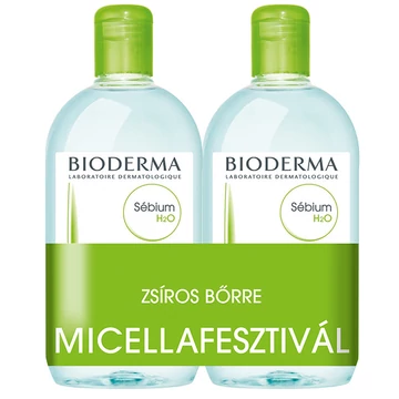 BIODERMA Sébium H2O mélytisztító zsíros bőrre DUO 2x500ml