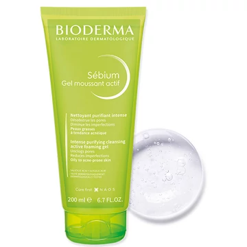 Bioderma Sébium Moussant tisztító gél Actif 200ml