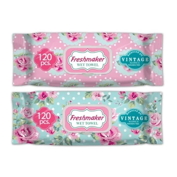 Freshmaker Vintage törlőkendő nedves kupakos 120x