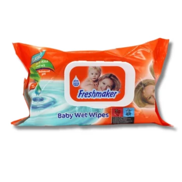 Freshmaker Baby Wet Wipes Aloe Vera nedves törlőkendő 72x