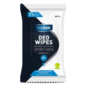 Deep Fresh nedves Deo törlőkendő Sport Man 20x