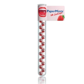 Papermints Cool Caps Strawberry Mint cukormentes cukorka 18x