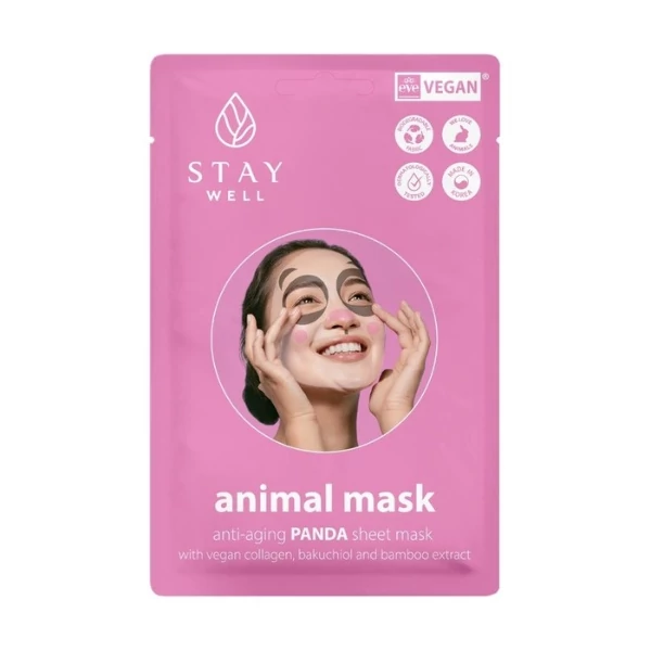 STAY Well Vegan Animal Mask Panda